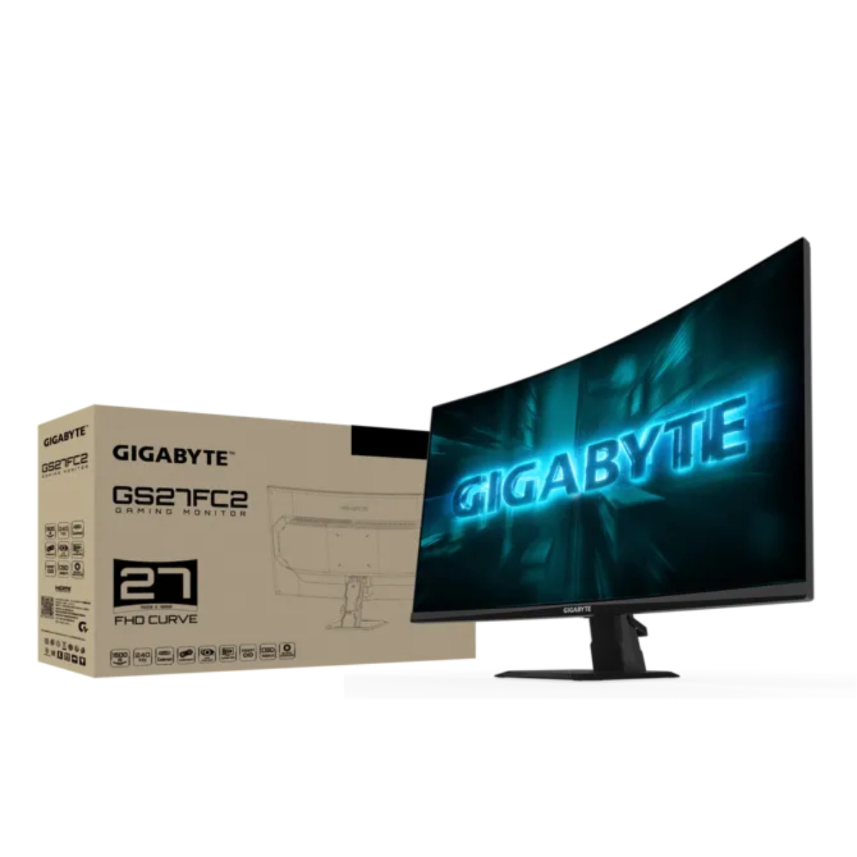 670 (5) GIGABYTE GS27FC2 Curved Gaming Monitor 27-inch Full HD , HDR 10, VA , 240Hz , 1ms , Adaptive-Sync - الصورة 1